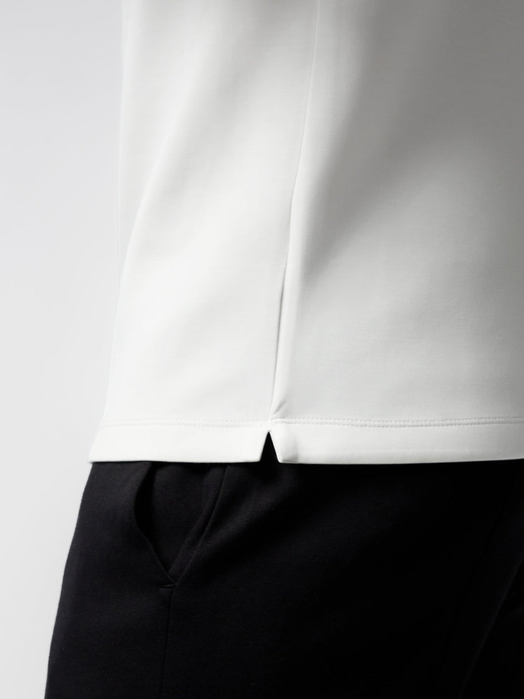 Modal Blend Elbow Patch Long Sleeve Tee:Slim Fit