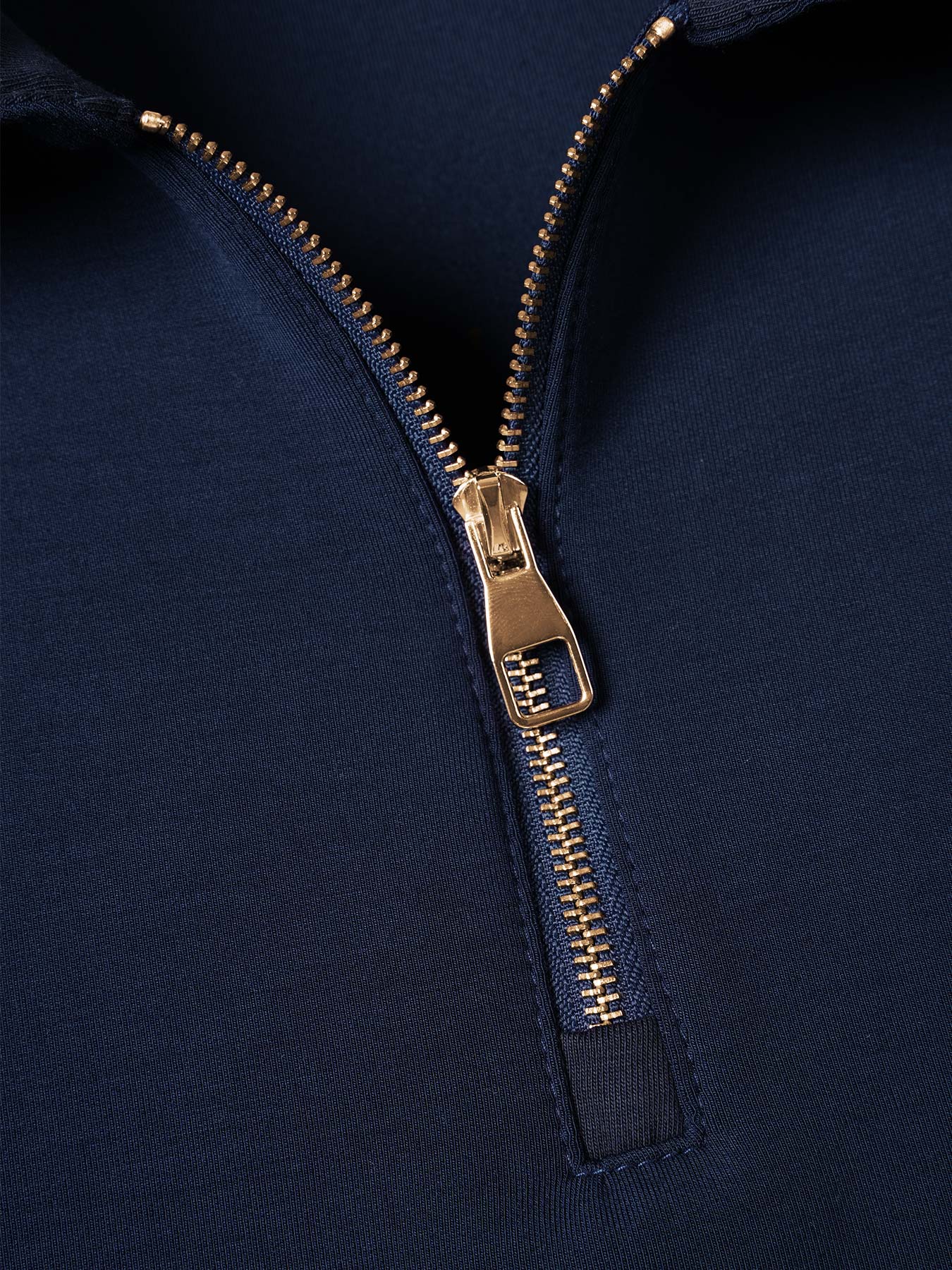 Modal Blend Long Sleeve Half Zip Polo