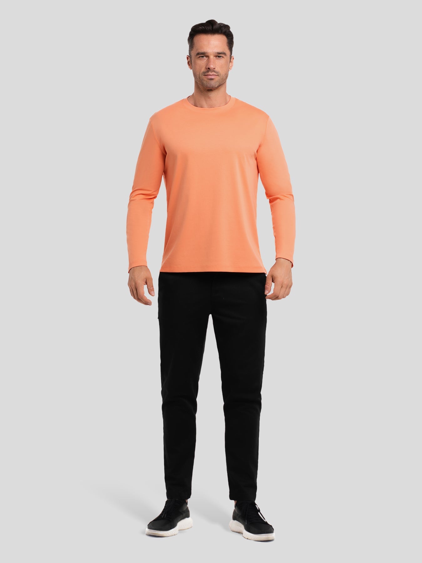 CloudWear 2.0 Split-Hem Long Sleeve Tee: Slim Fit