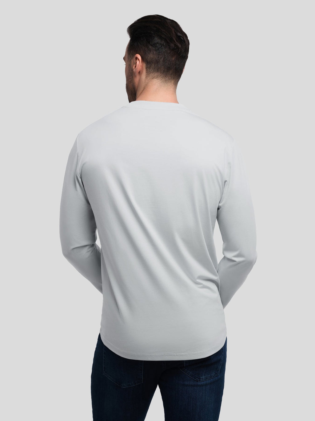 StaySmooth Long Sleeve Curve Hem Tee: Slim Fit