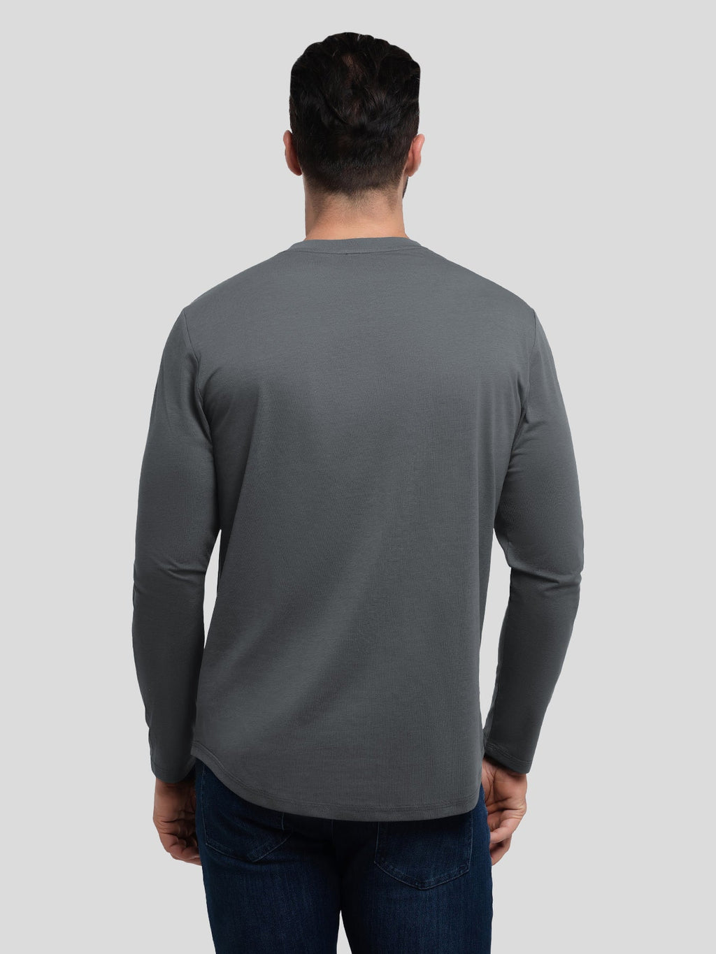 StaySmooth Long Sleeve Henley Drop-Cut Tee