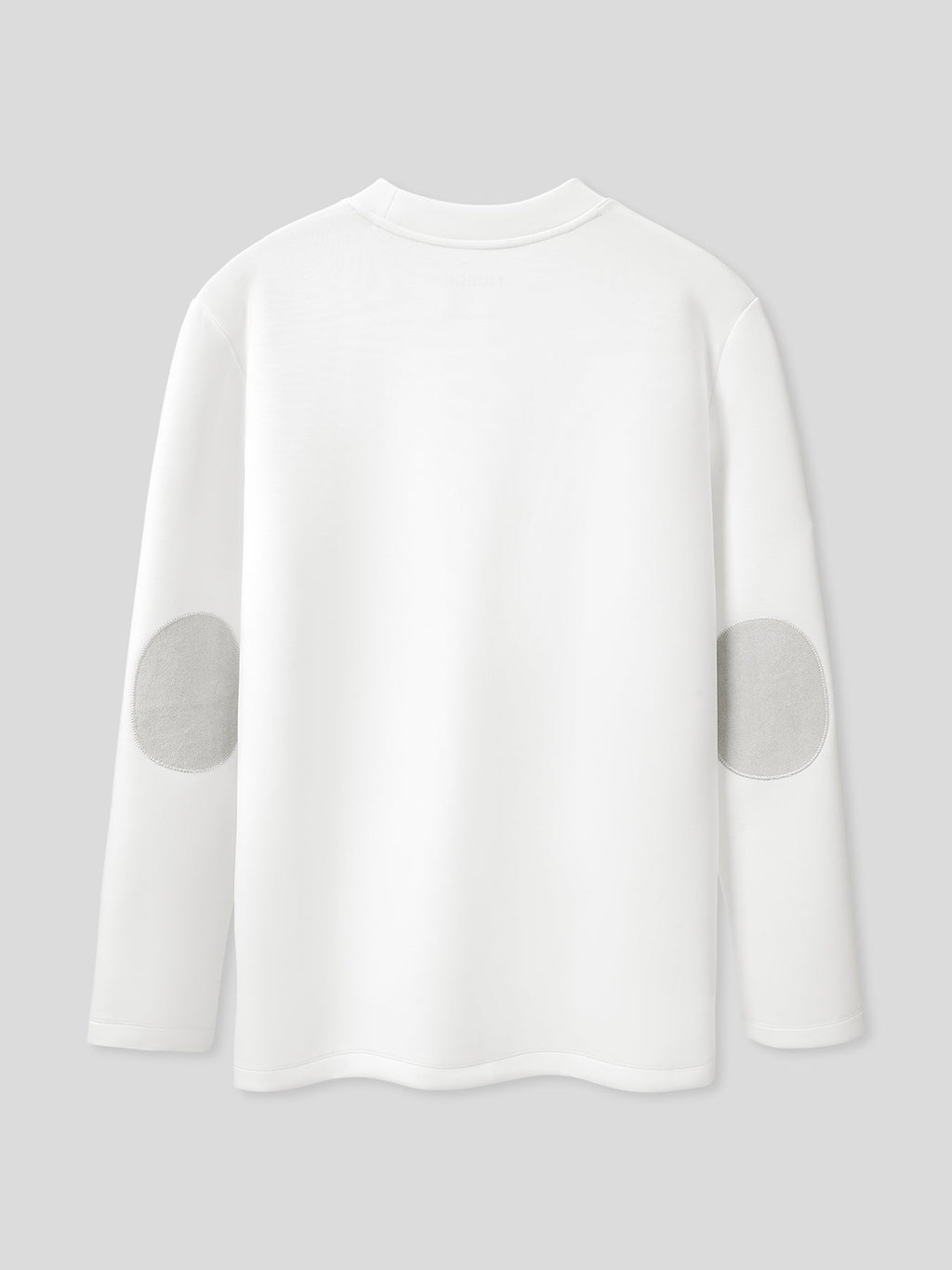 Modal Blend Elbow Patch Long Sleeve Tee:Classic Fit