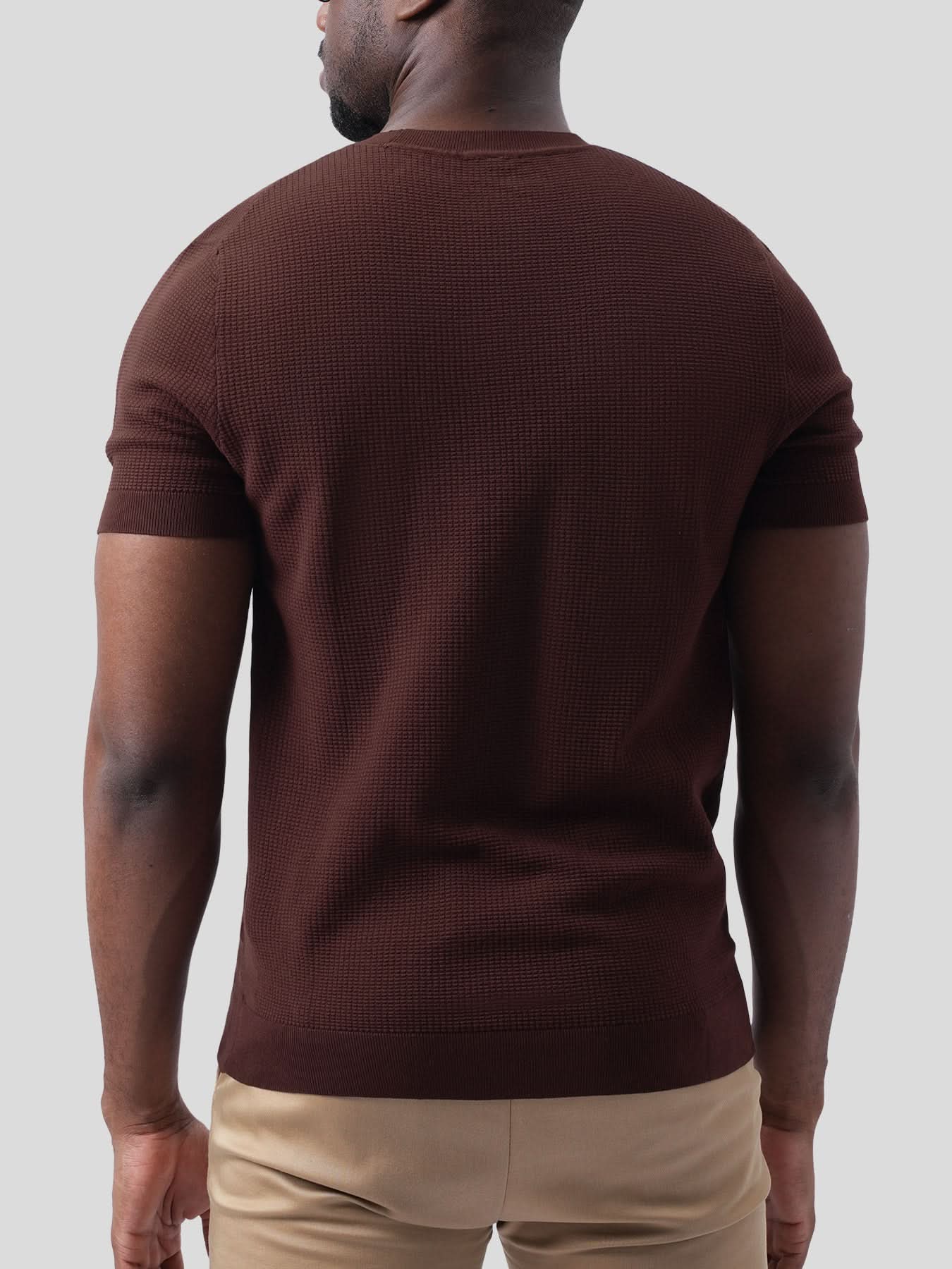 GentleKnit Honeycomb Short Sleeve Knitted T-Shirt
