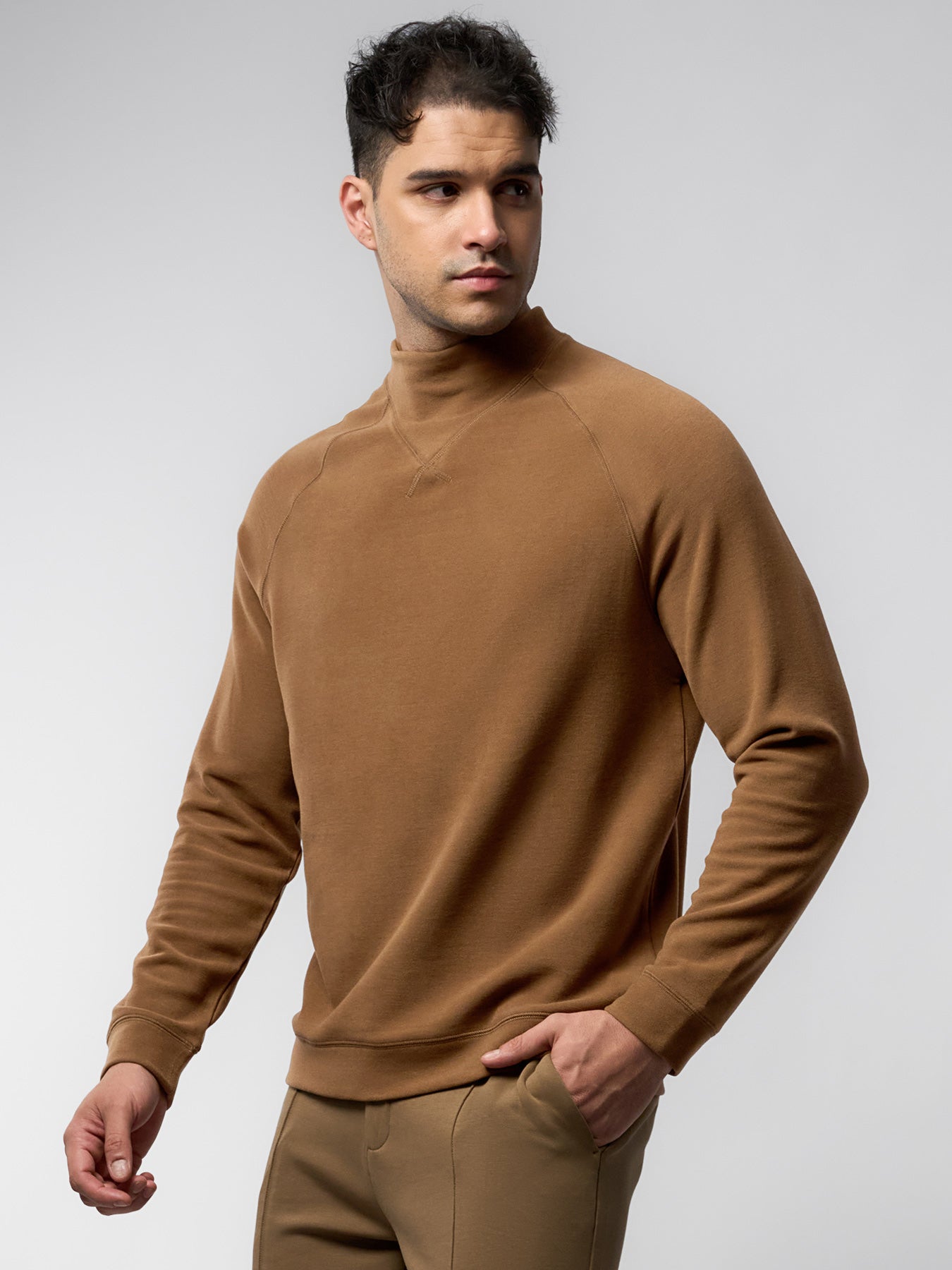 Thermo Fleece Mock Neck Sweatshirt