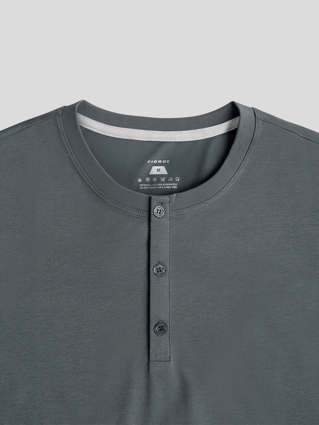 StaySmooth Long Sleeve Henley Drop-Cut Tee